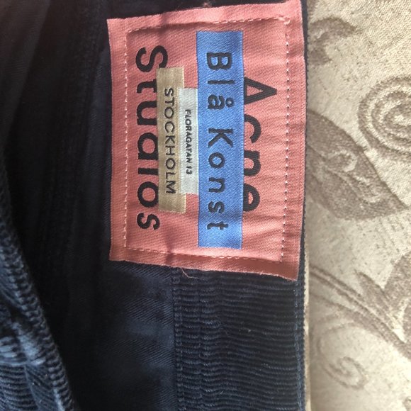 Acne Studios Corduroy Skirt in Navy - Picture 3 of 5